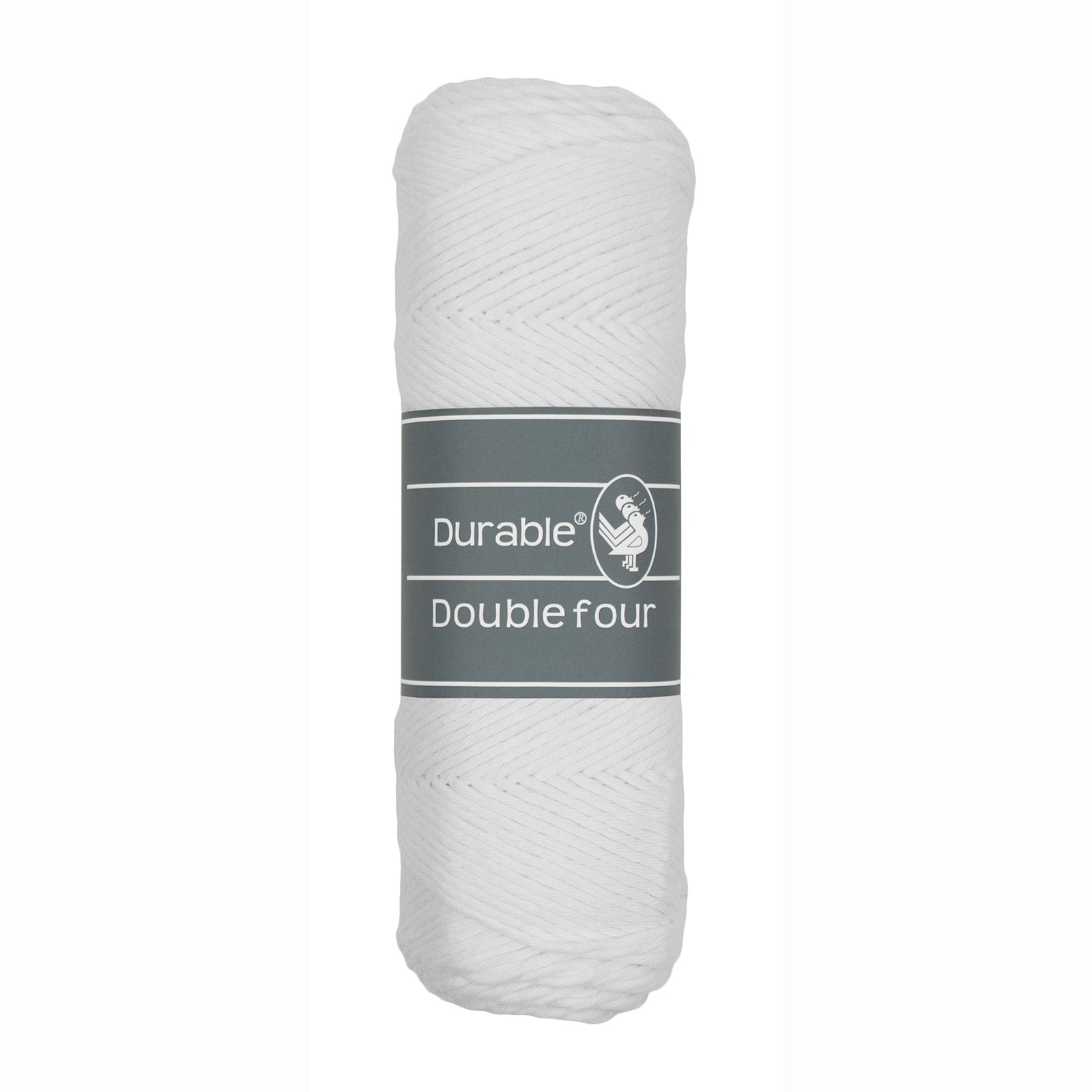 Durable Double Four garen in kleur White 310, 100% katoengaren voor haken en breien.