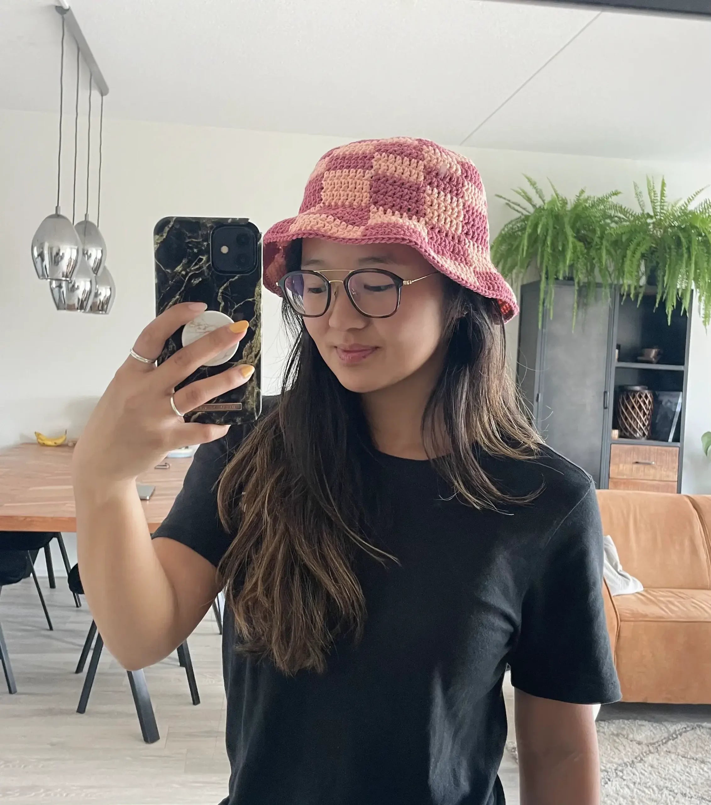 Haakpakket Geruite Bucket Hat