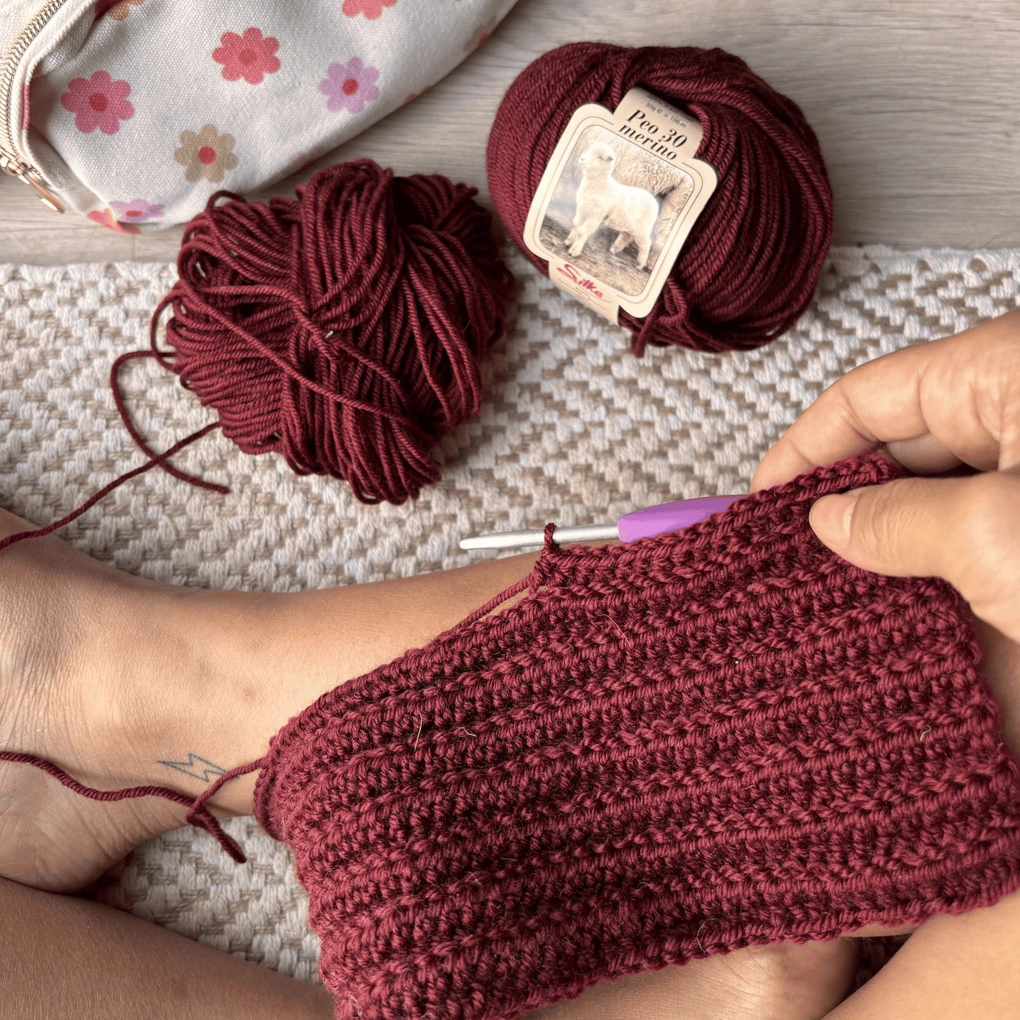 Haakpakket Muts Merinowol